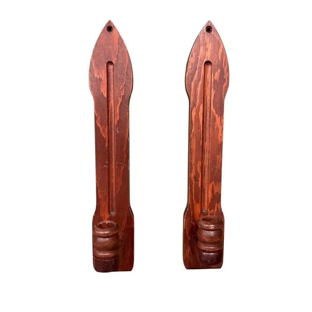 Vintage Mid Century Modern Candle Holders Wall Scones